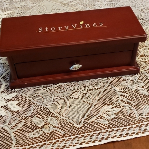 STORYVINES Wood Jewelry Box NWOT - Picture 1 of 11